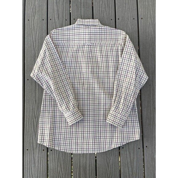 BARBOUR Mens Bank Tattersalls Regular Shirt M Plaid Beige Country Hipster - Picture 4 of 16